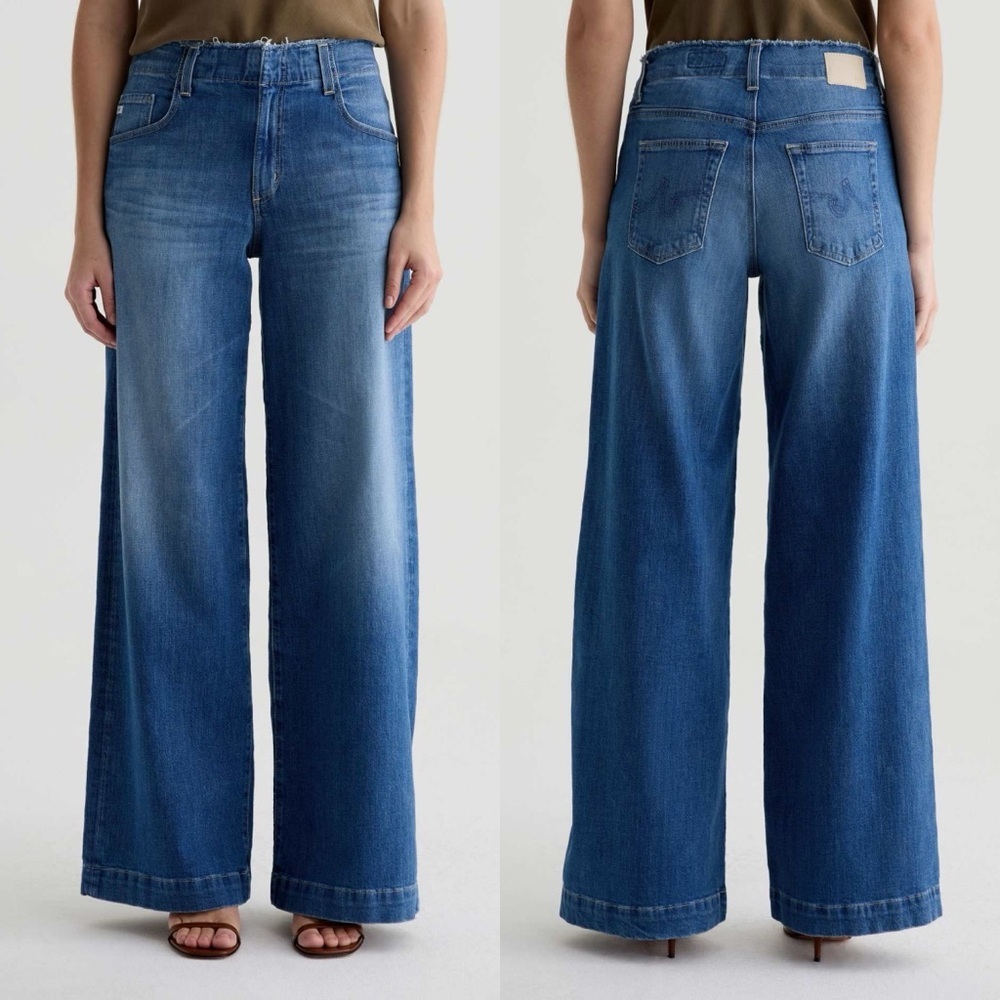 NWT New With Tags AG Deven High Rise Ultra Wide Leg Jeans 31